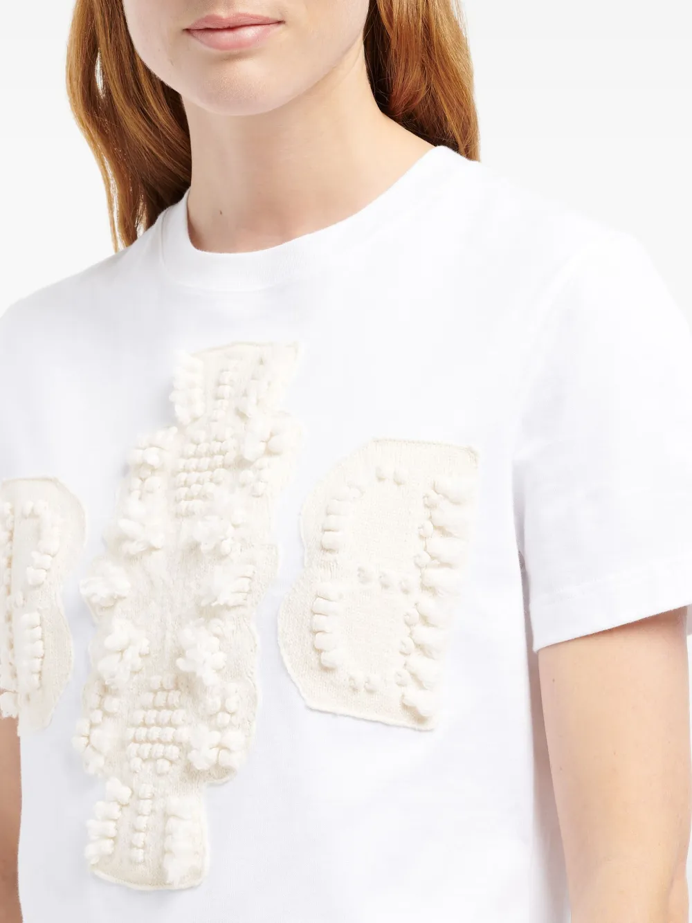 Barrie T-shirt met geborduurd logo Wit