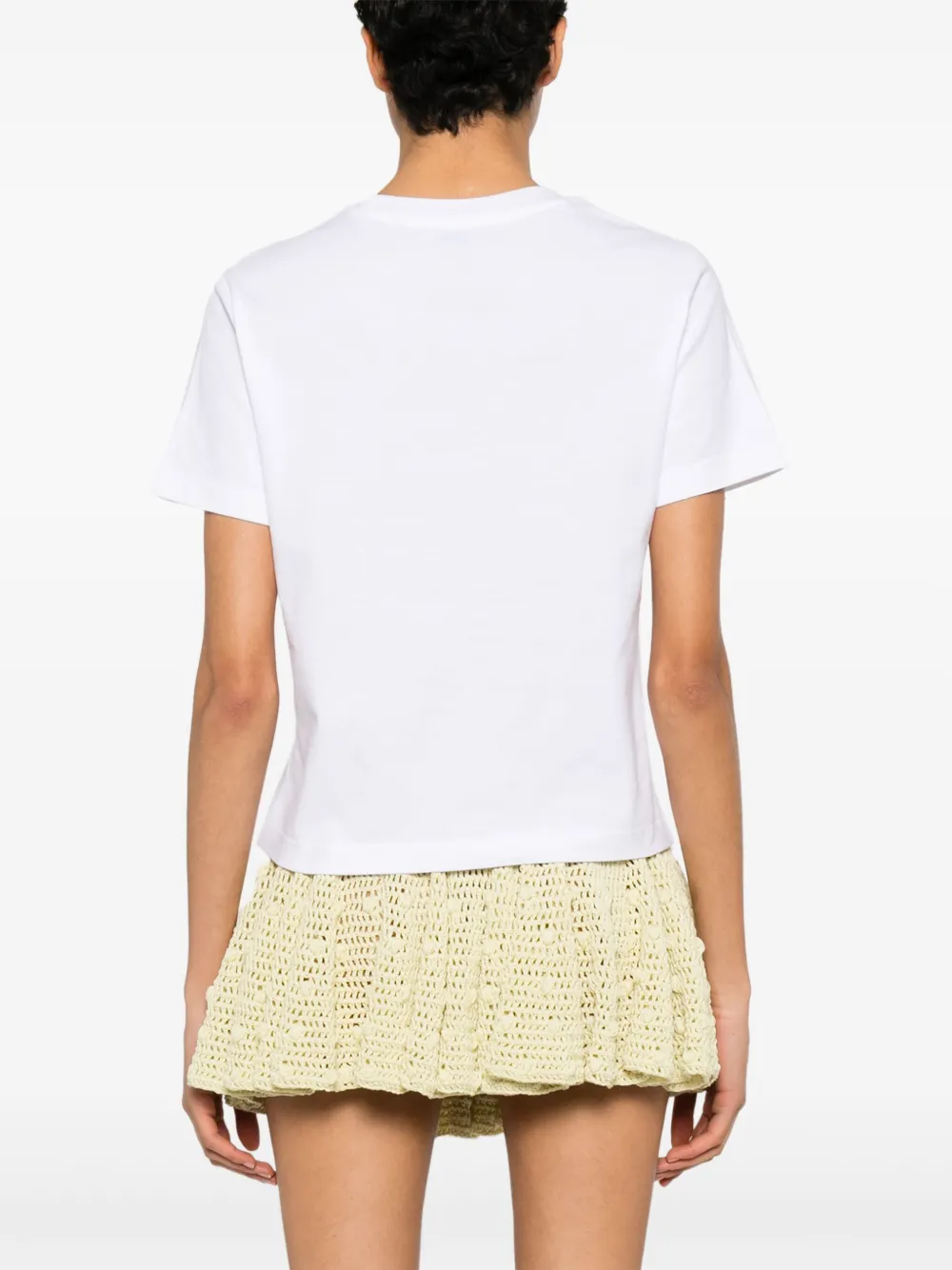 Barrie T-shirt met geborduurd logo Wit
