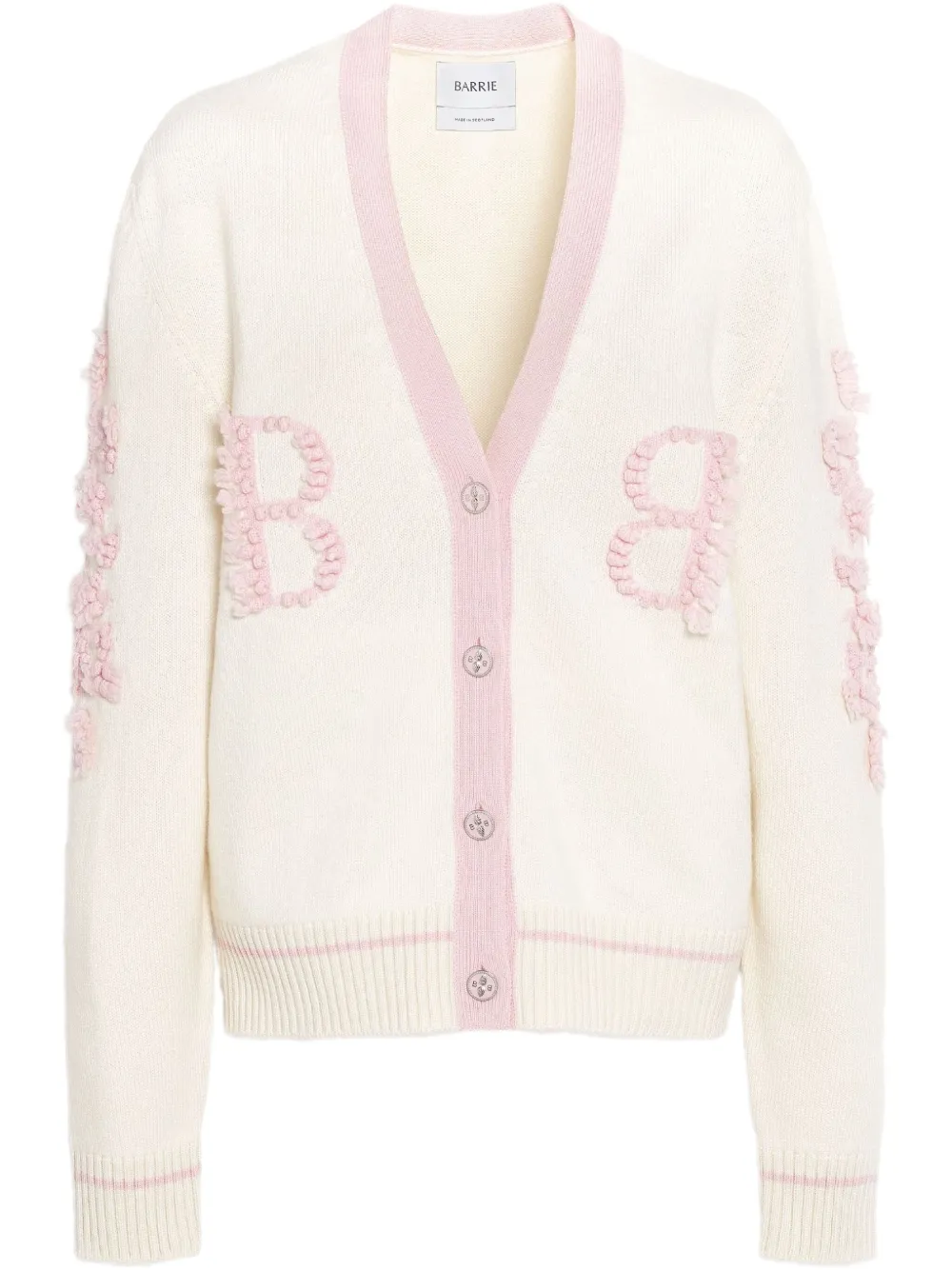Barrie Vest met geborduurd logo Wit