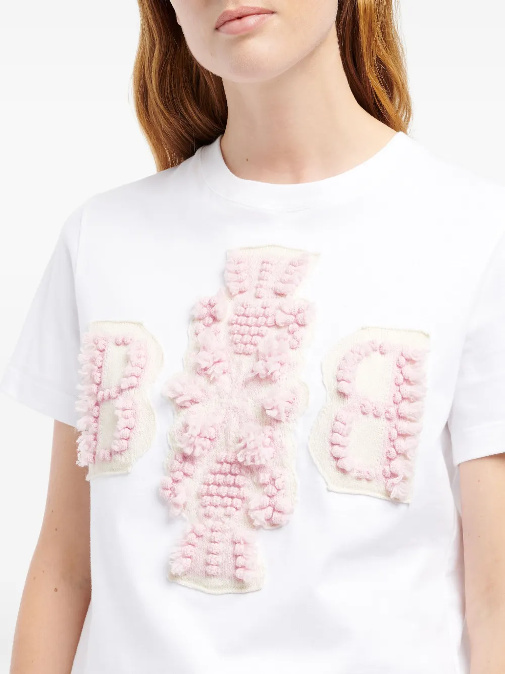 Barrie T-shirt met geborduurd logo Wit