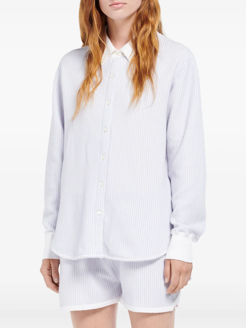 Barrie Gestreept blouse Wit