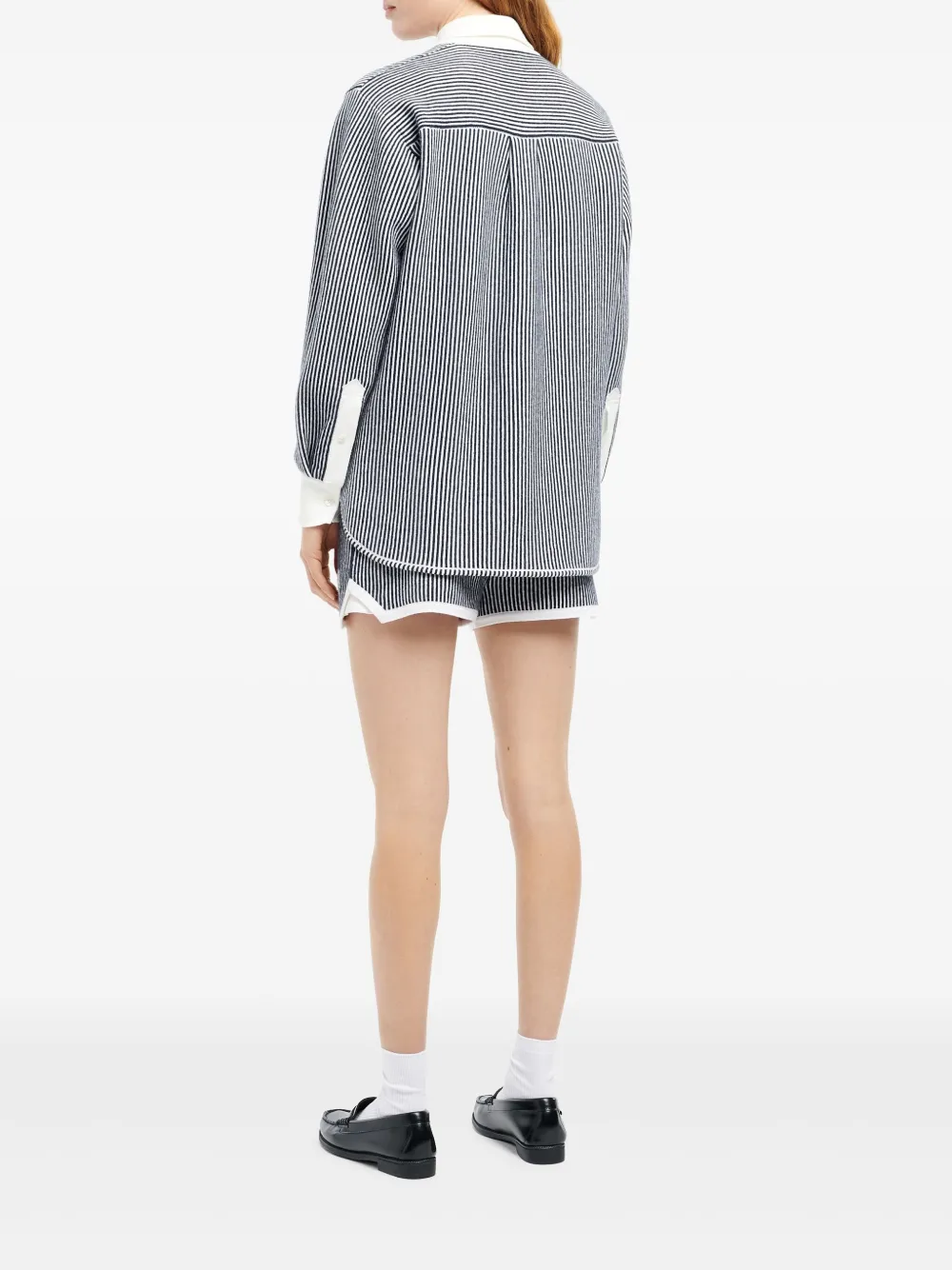 Barrie Gestreepte shorts Zwart