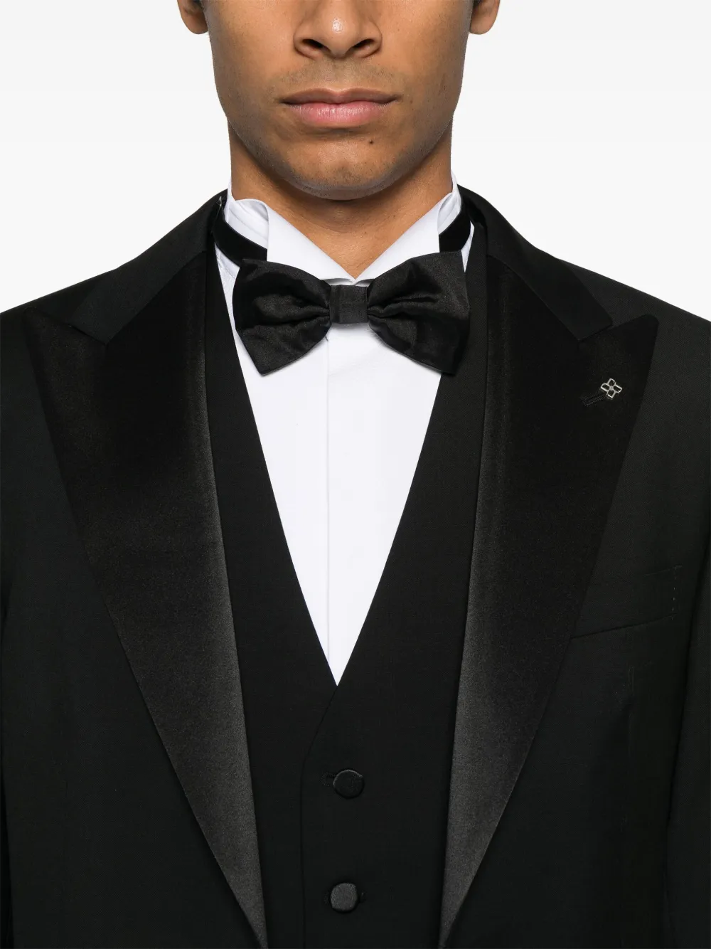 Shop Tagliatore Wool Suit In Black