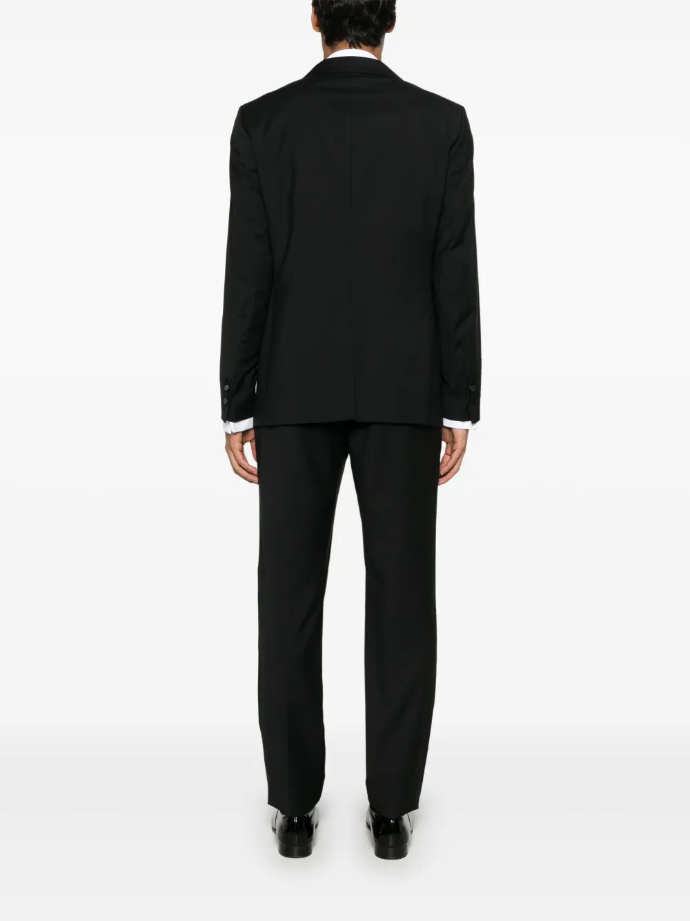 Shop Tagliatore Wool Suit In Black