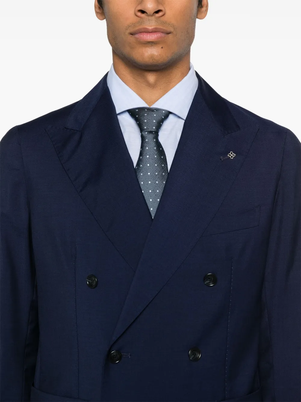 Tagliatore Wollen blazer Blauw