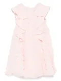 Abel & Lula floral-appliqué dress - Pink