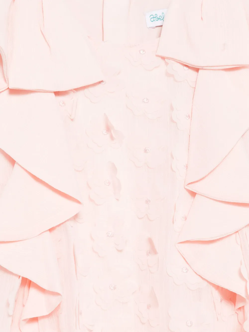 Shop Abel & Lula Floral-appliqué Dress In Pink