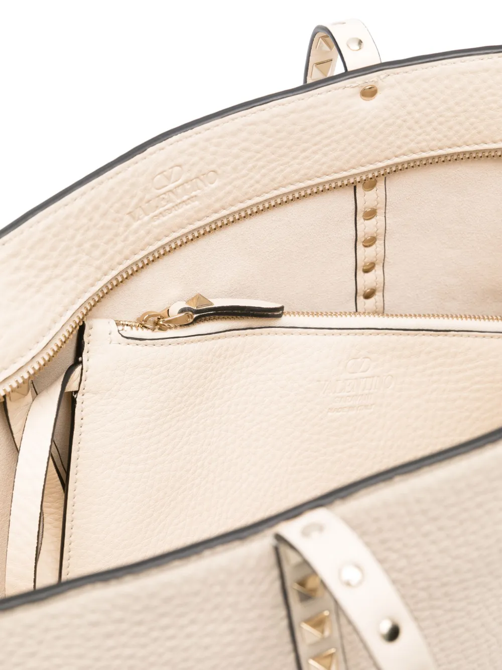 Valentino Garavani Rockstud schoudertas Beige