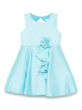 Abel & Lula floral-appliqué dress - Blue