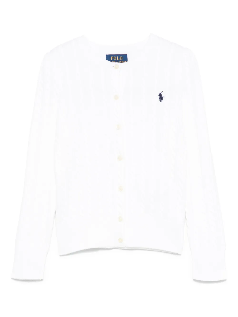 POLO RALPH LAUREN KIDS Kabelgebreid vest Wit