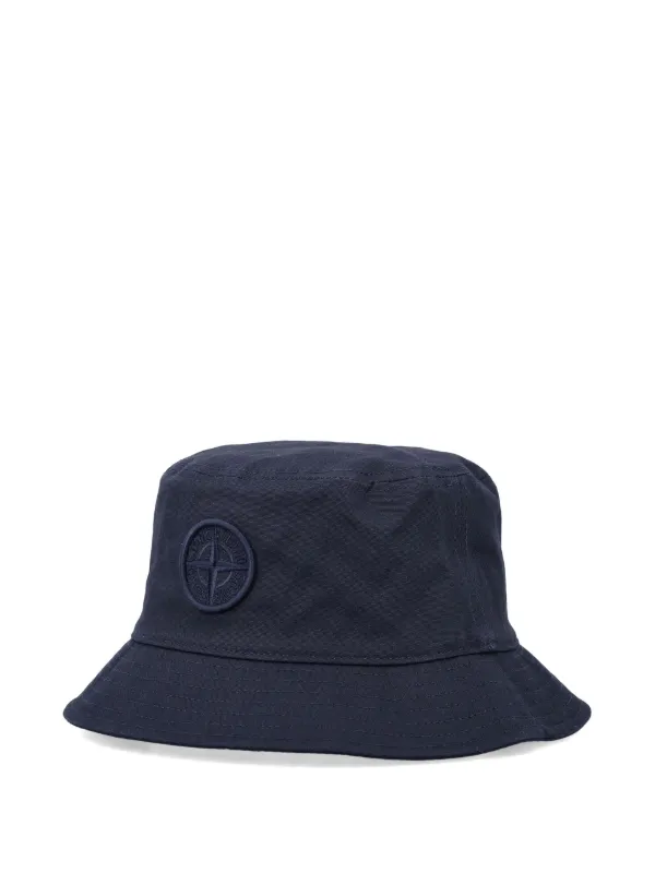 STONE  バケットハット　ブルー Stone Island Junior エンブロイダリー バケットハット | ブルー