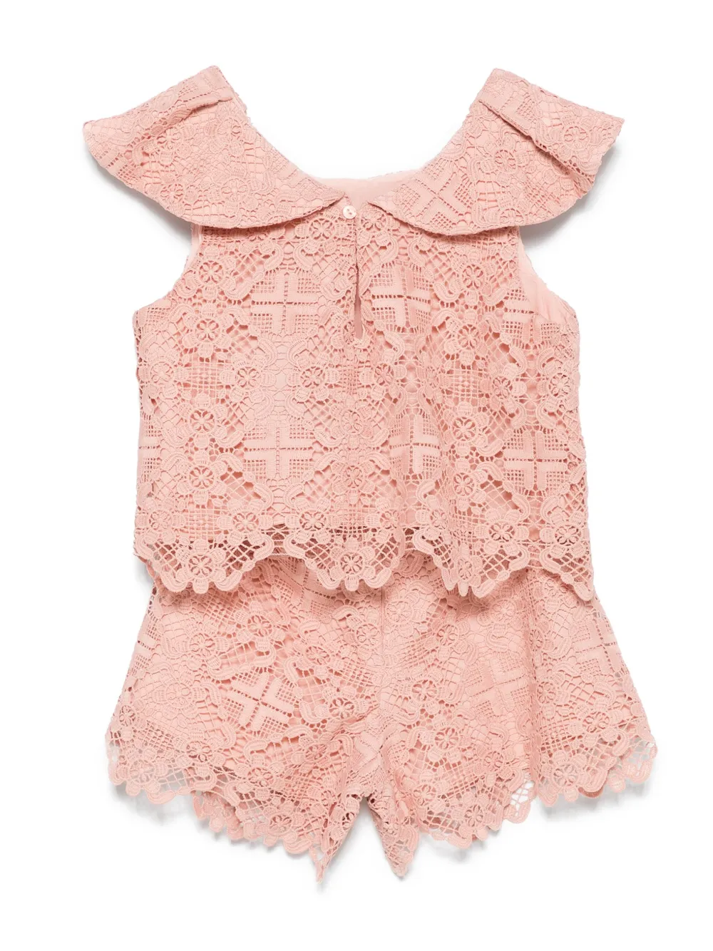 Abel & Lula Macramé top en shorts - Roze