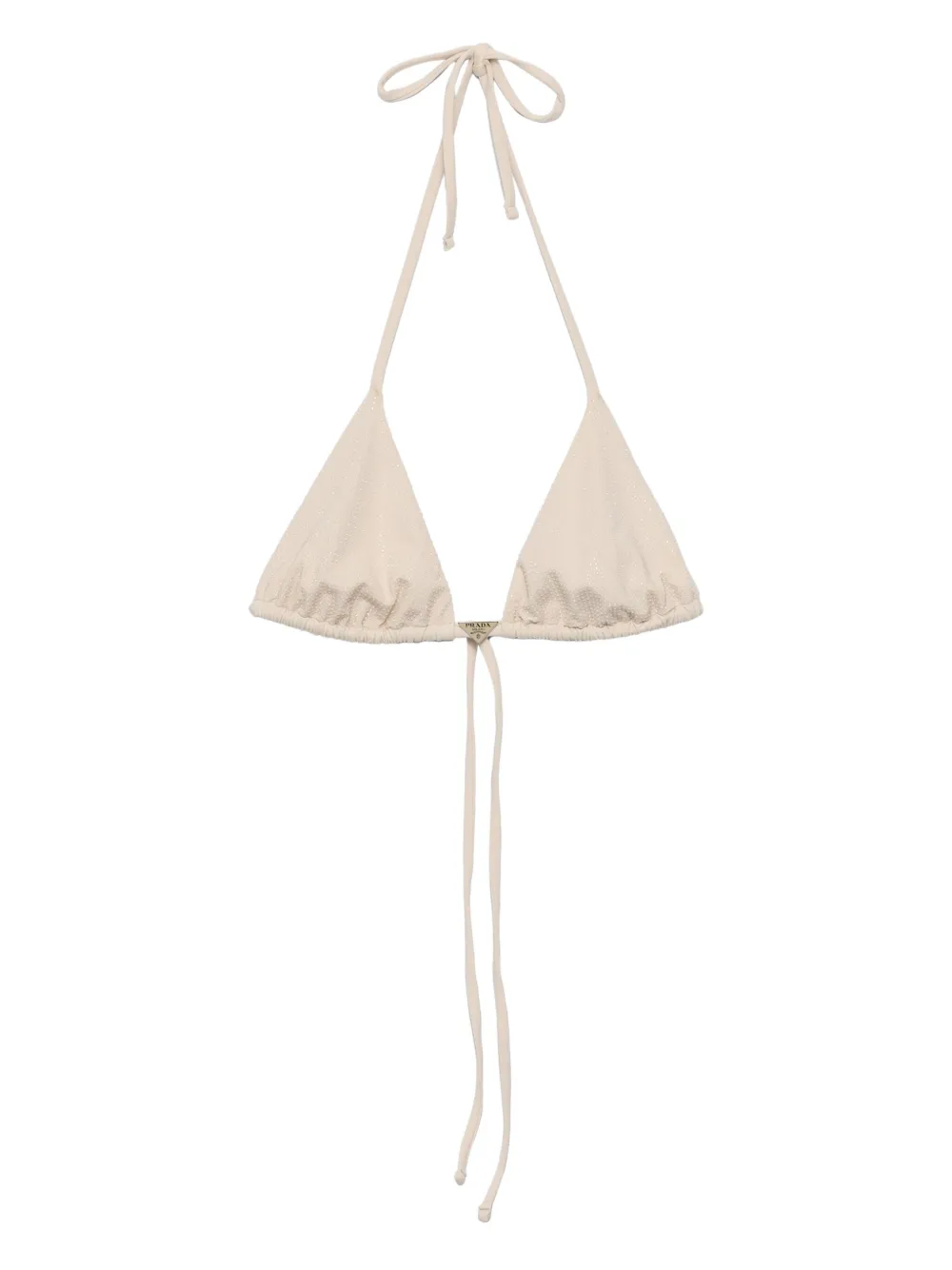 Prada rhinestone-embellished triangle bikini top | Neutrals | Image 1