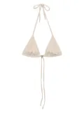 Prada rhinestone-embellished triangle bikini top - Neutrals