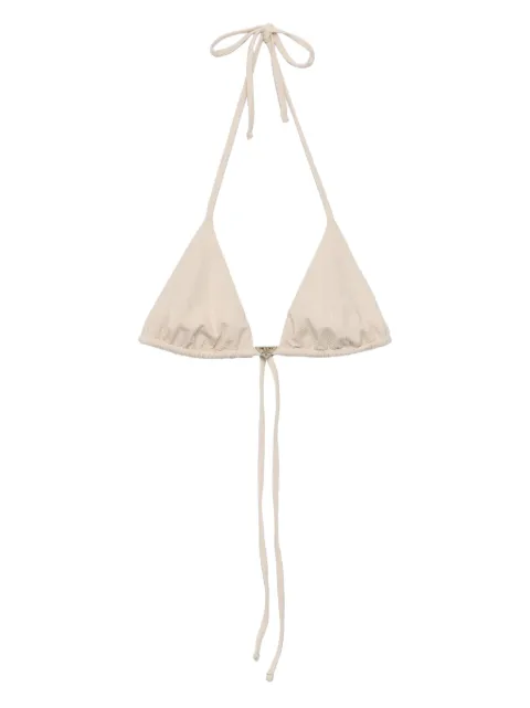 Prada rhinestone-embellished triangle bikini top