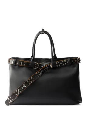 Prada Bonnie レザーハンドバッグ | ブラック | FARFETCH JP