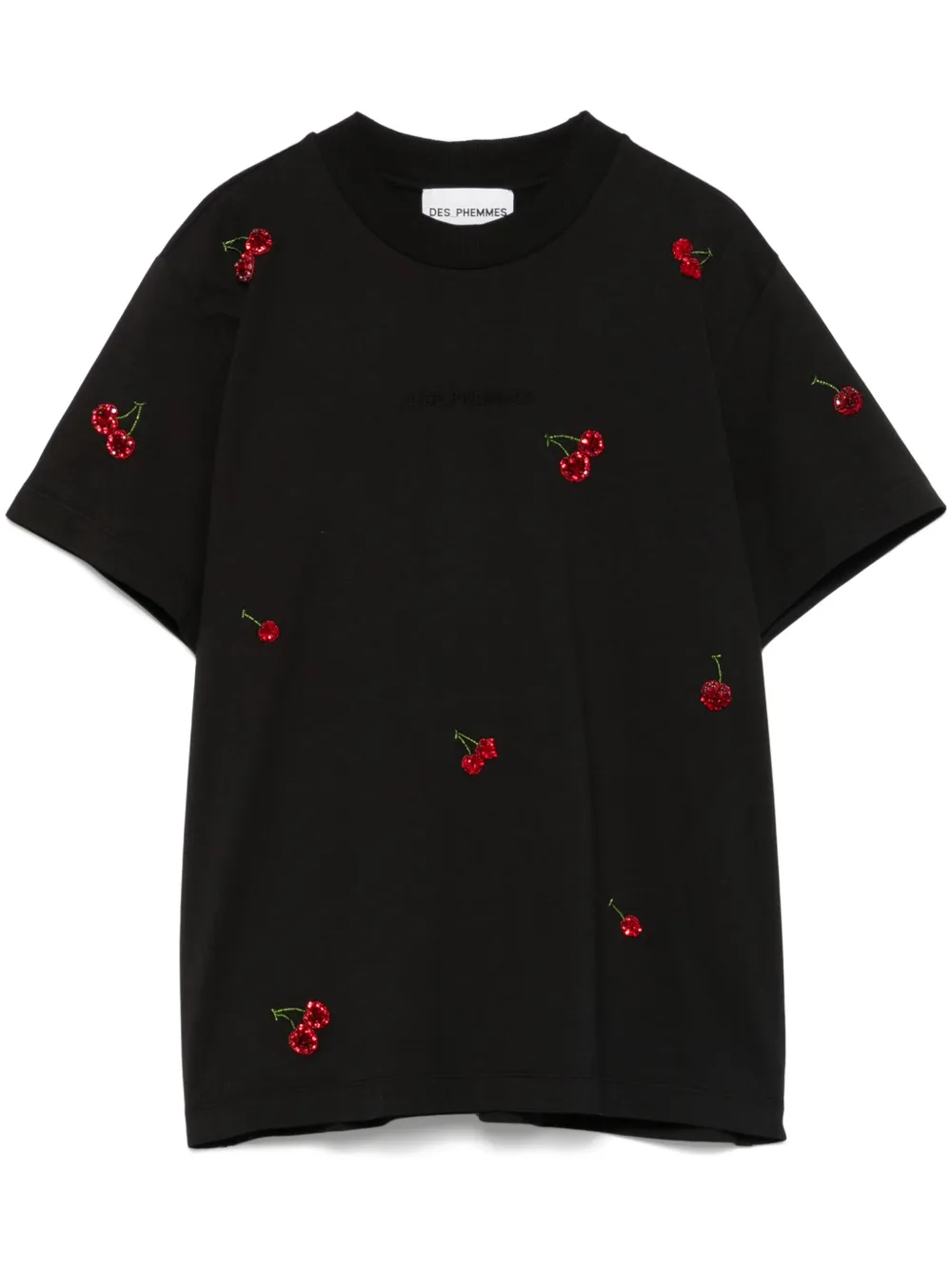 DES PHEMMES cherry-motif T-shirt