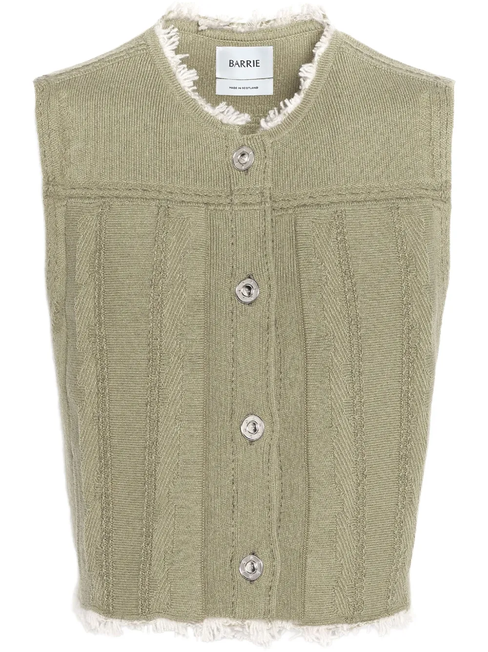 Barrie Denim gilet met franje Groen