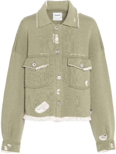 Barrie denim fringed jacket