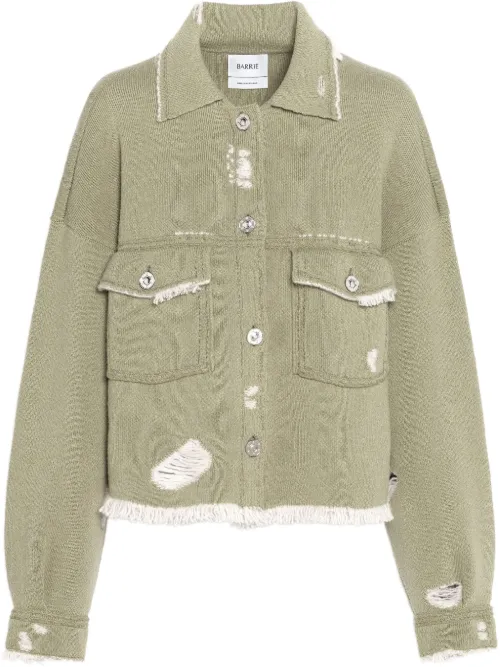 Veste en jean à franges - Barrie - Modalova