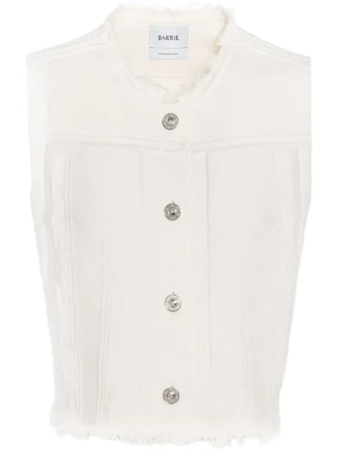 Barrie frayed denim vest
