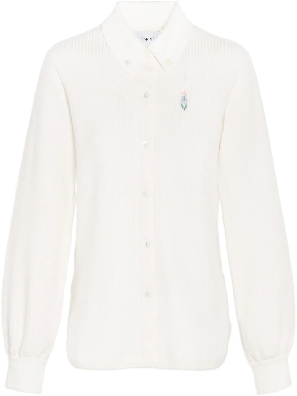 Barrie Blouse met geborduurd logo Wit