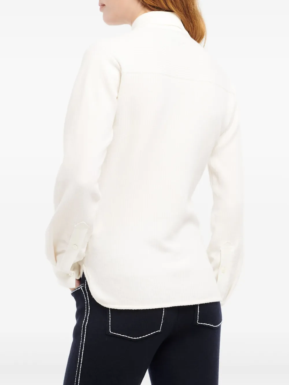 Barrie Blouse met geborduurd logo Wit