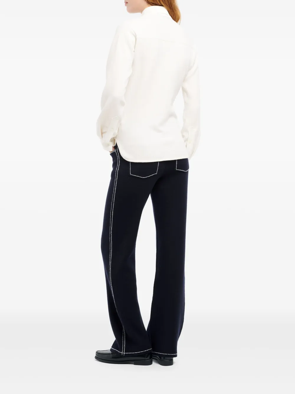 Barrie Blouse met geborduurd logo Wit