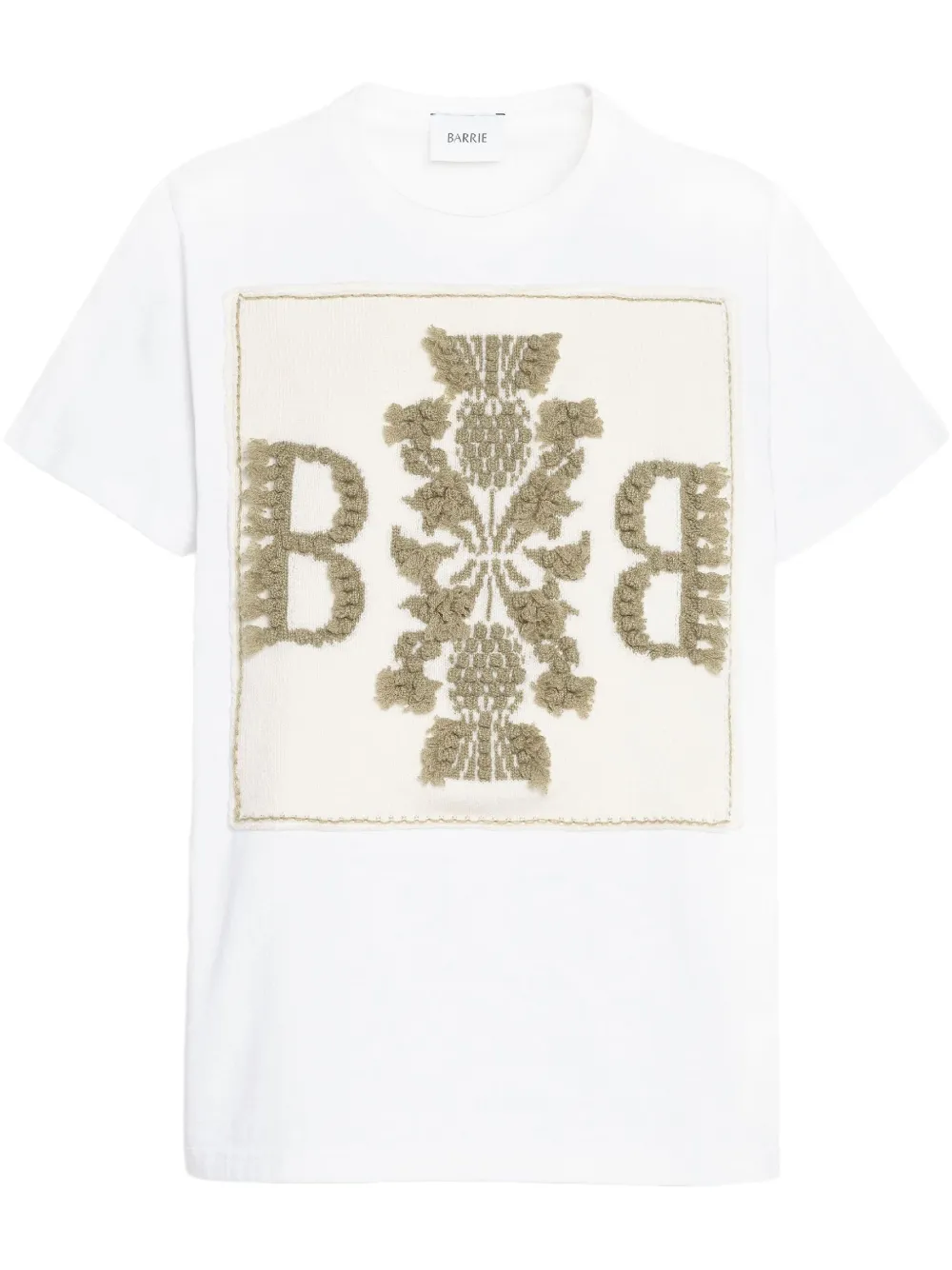Barrie T-shirt met geborduurd logo Wit
