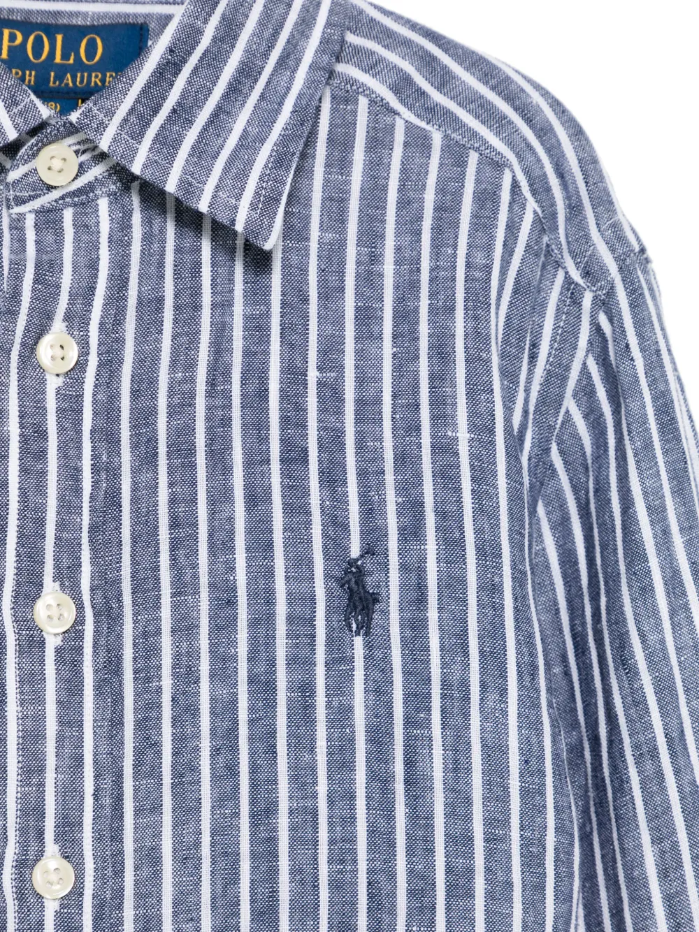 POLO RALPH LAUREN KIDS Shirt met krijtstreep Blauw