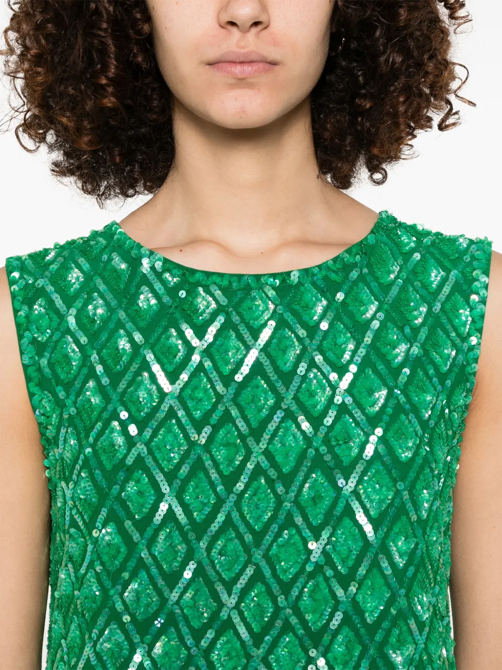 P.A.R.O.S.H. Midi-jurk met pailletten Groen