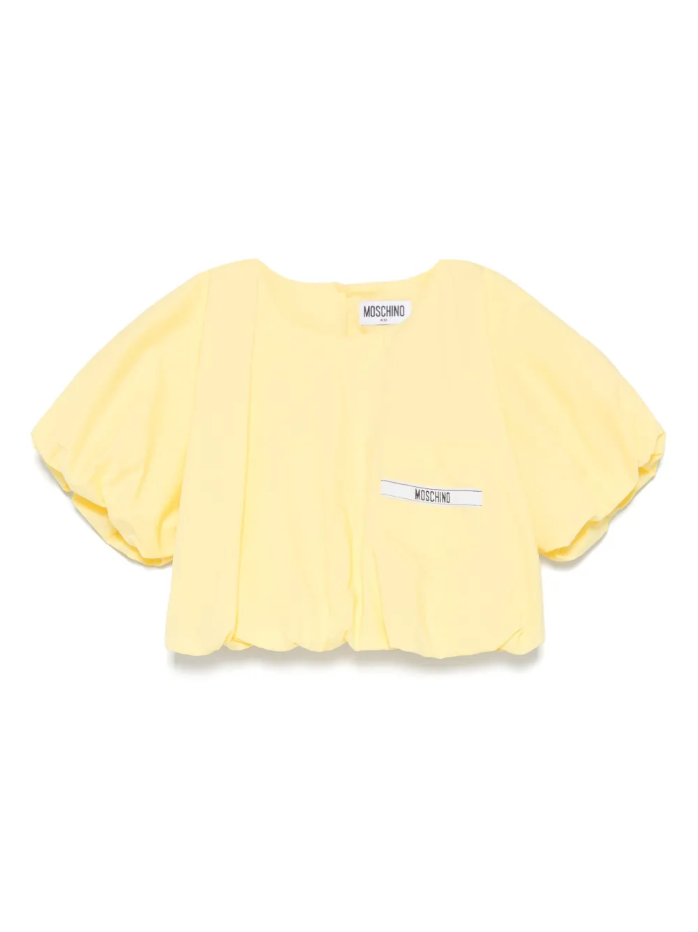 Moschino Kids T-shirt met logoprint Geel