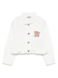 Moschino Kids Teddy Bear-print jacket - White