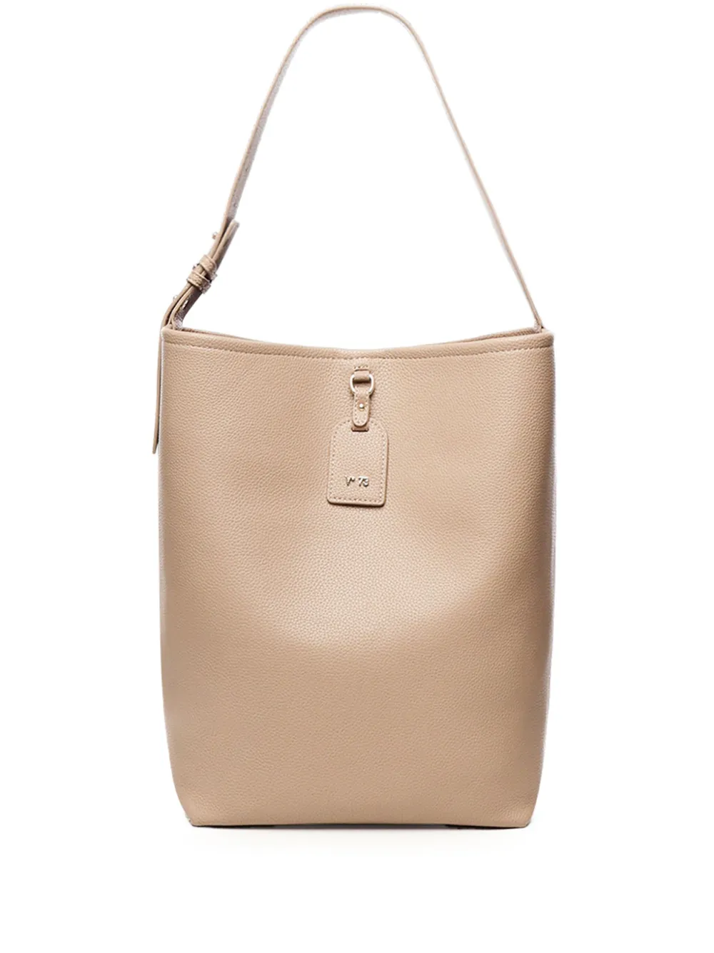 logo tag bucket bag