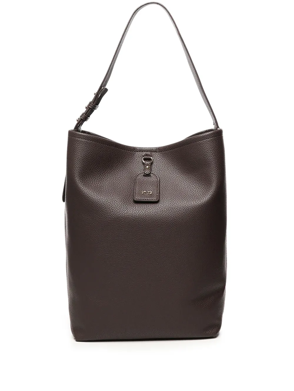 logo tag bucket bag