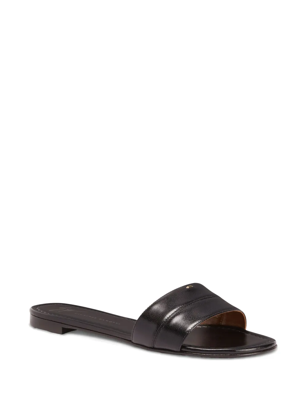 Giuseppe Zanotti Leather Slides In Black