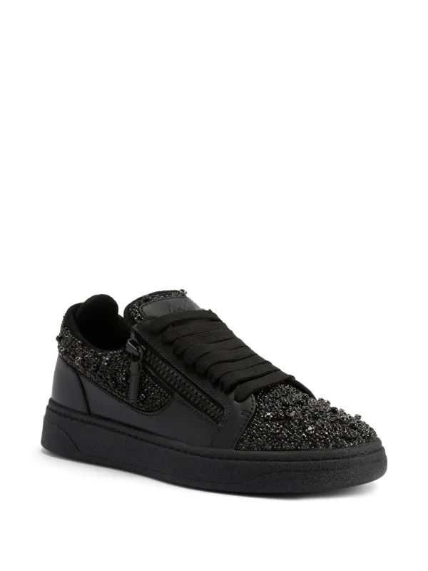【G-Rap】Black 9 Giuseppe Zanotti GZ94 double-zip low-top Sneakers | Black