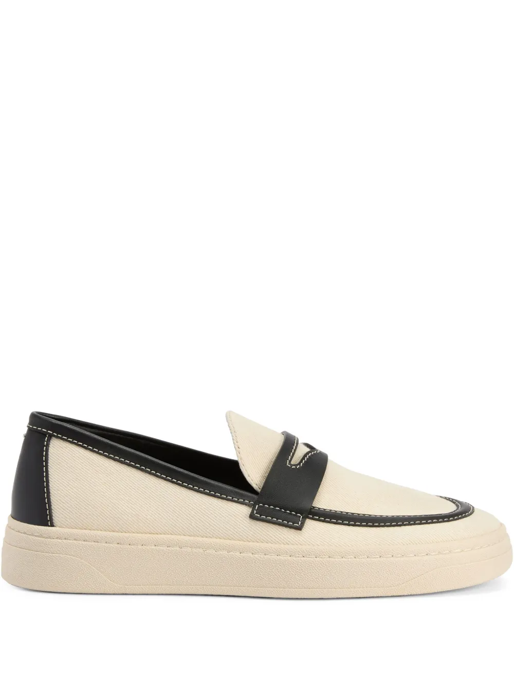 Giuseppe Zanotti rubber-sole penny loafers Neutrals