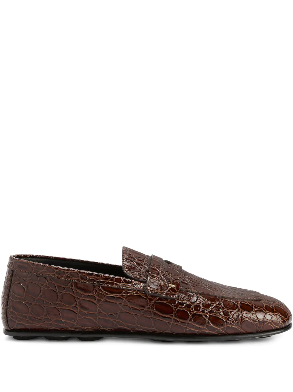 Giuseppe Zanotti crocodile-embossed loafers Brown