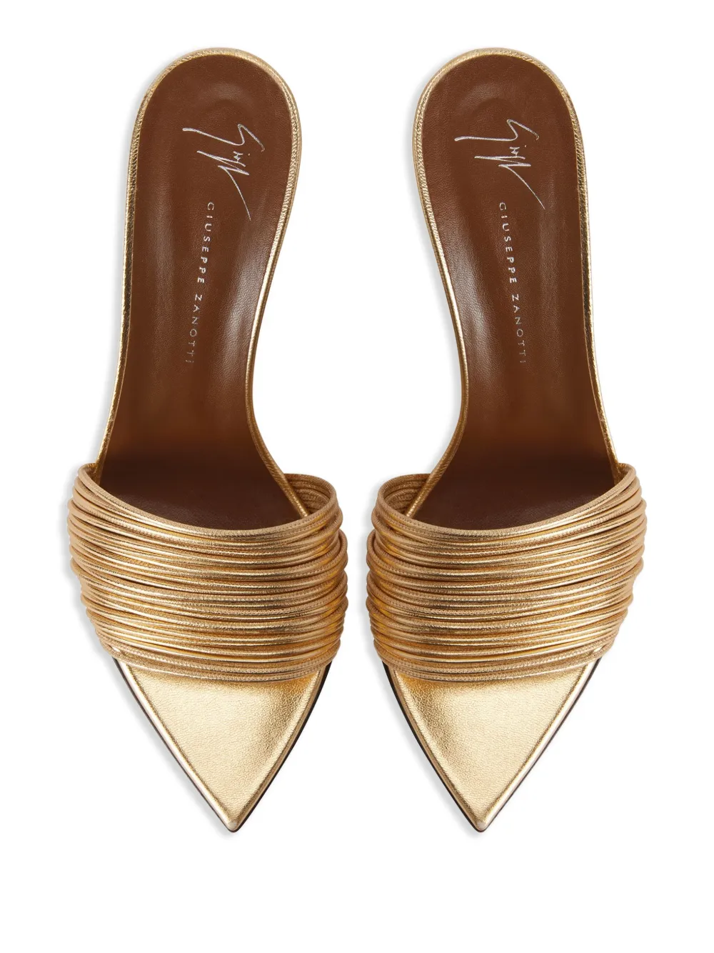 Giuseppe Zanotti 70mm Intriigo muiltjes Goud