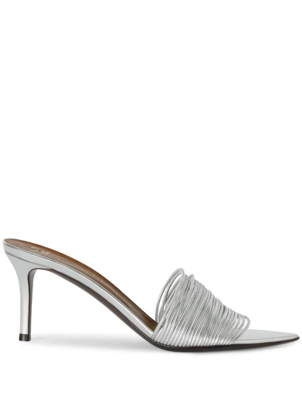 Giuseppe Zanotti 70mm Intriigo Clio Leather Sandals Silver FARFETCH MY