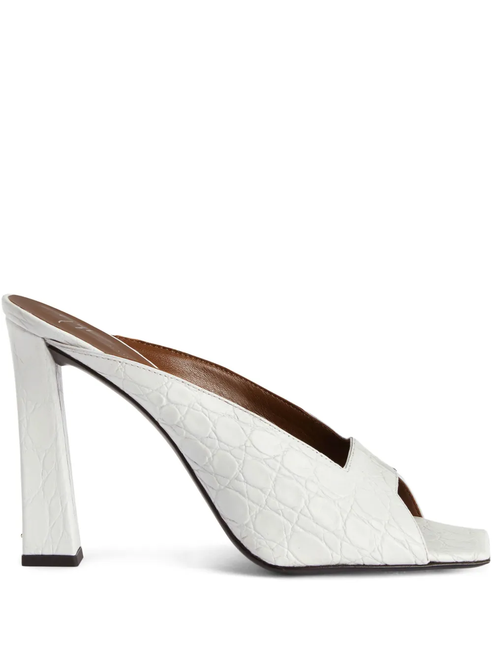 Giuseppe Zanotti leather mules White