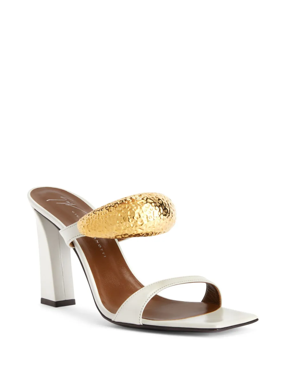 Giuseppe Zanotti leather mules White