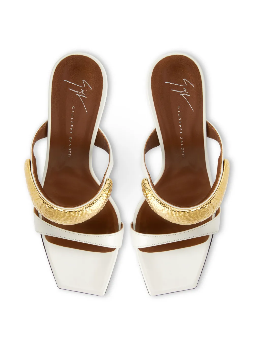 Giuseppe Zanotti leather mules White