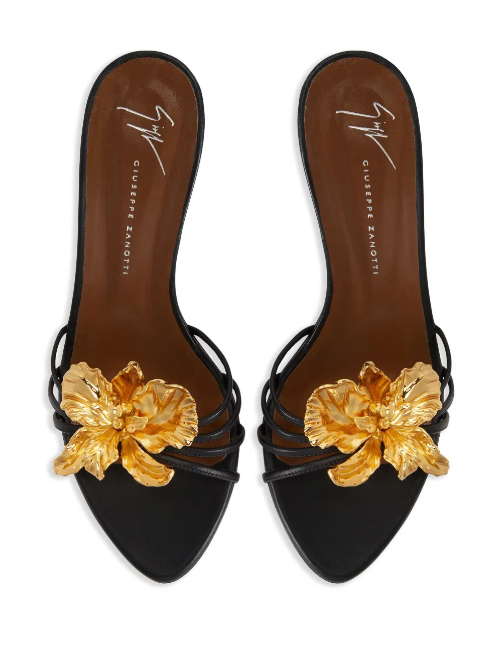 Giuseppe Zanotti 105mm Orchid mules Gold