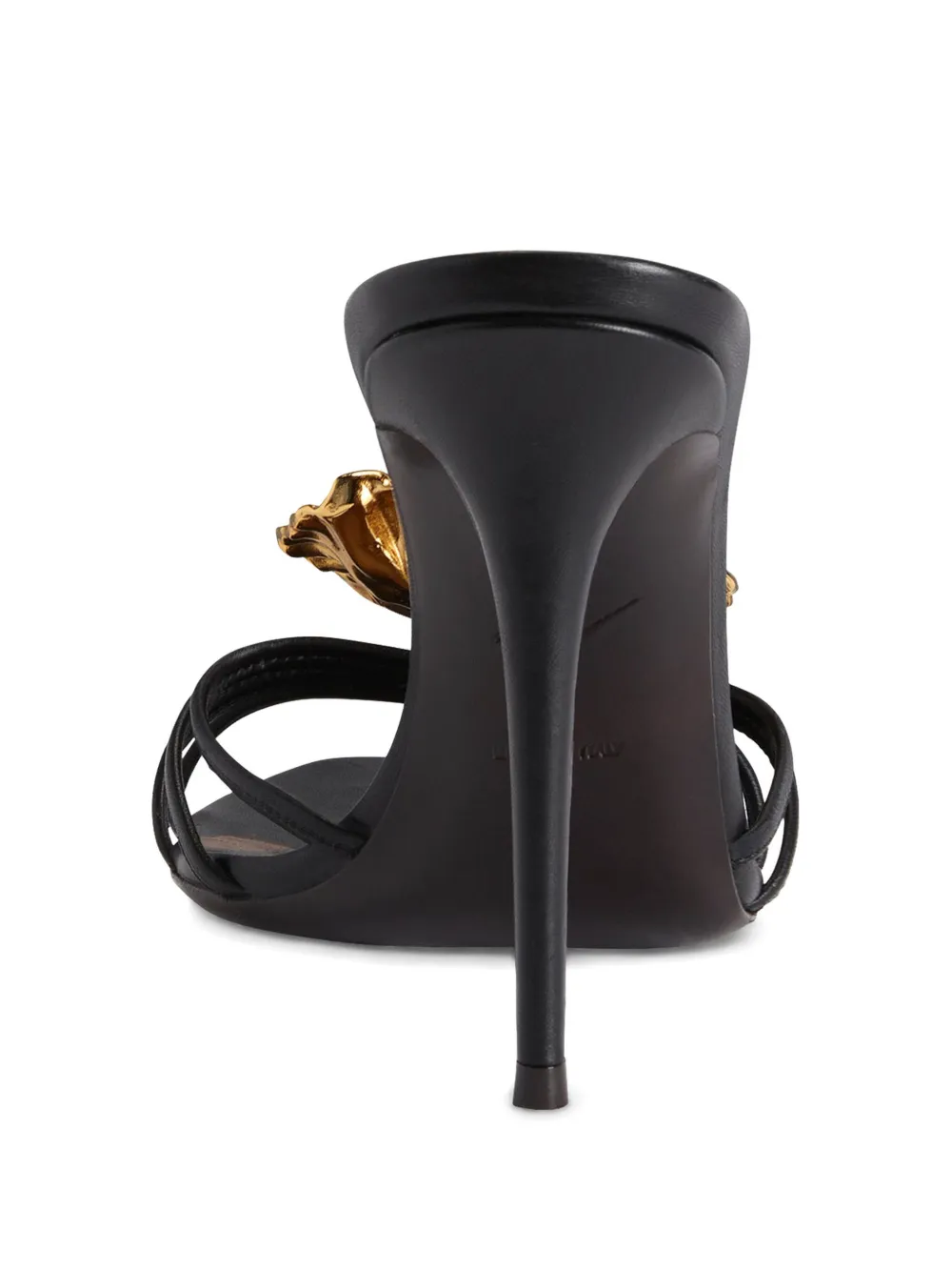 Giuseppe Zanotti Muiltjes met bloemenpatch Zwart