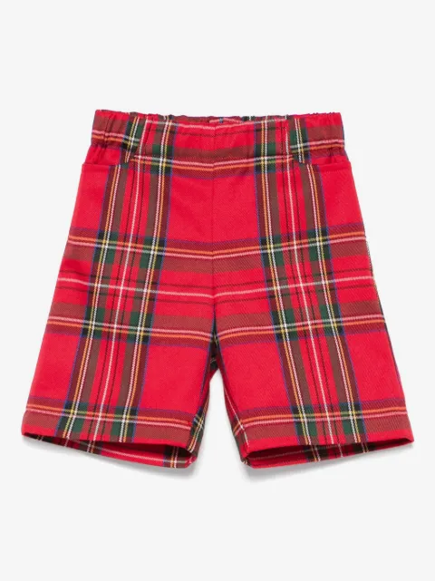 La Stupenderia tartan-check shorts
