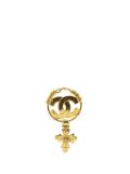 CHANEL Pre-Owned 1994 Gold Plated CC Cross Brooch costume brooch