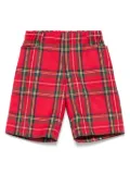 La Stupenderia tartan-check shorts - Red
