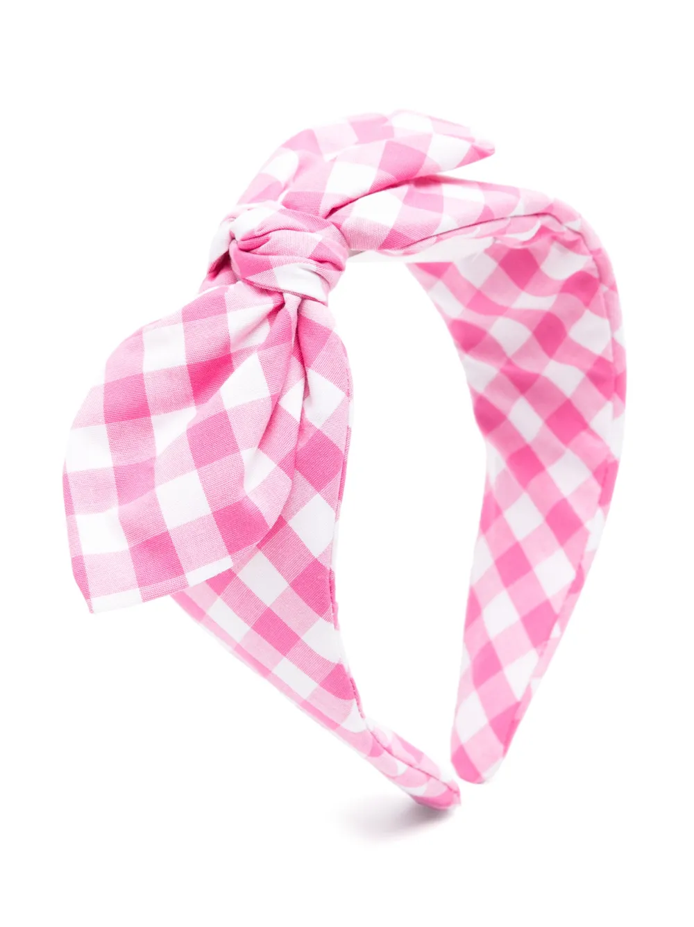 Moschino Kids Haarband met gingham ruit Roze